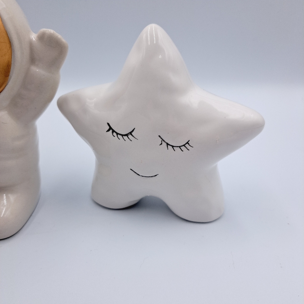 Reach For the Stars With Astronaut Bank, Star & Spaceship Ceramic Set - Picture 4 of 10
